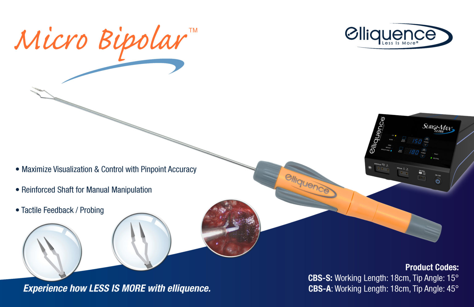 Micro Bipolar™ Forceps Neurosurgery Tools elliquence